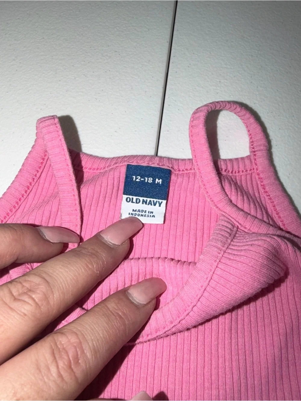 Baby Girls Old Navy pink ribbed tank top in a 12-18 months /T-0033